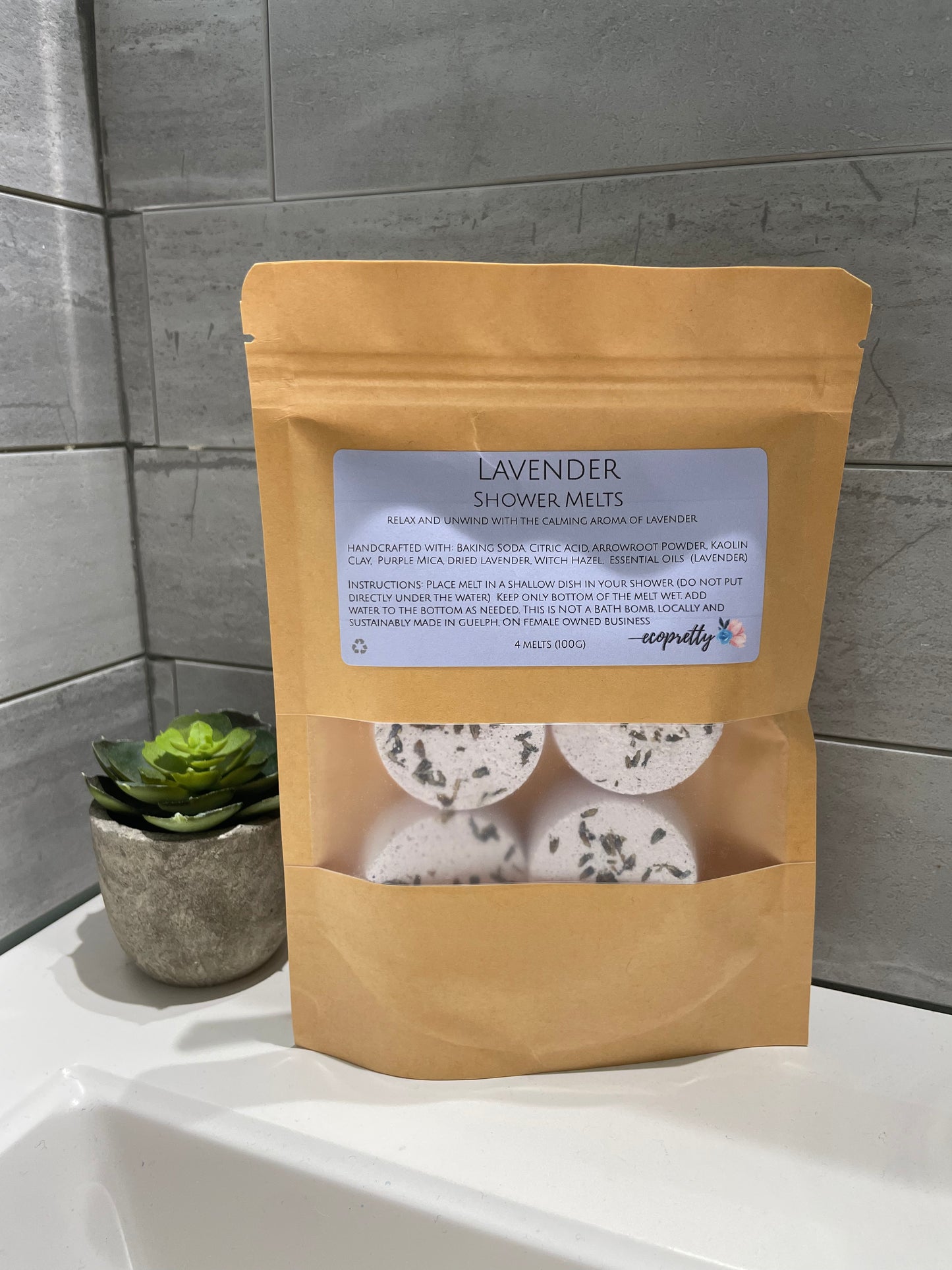 Natural Vegan Spa Shower Steamer Melts - 4 Pack