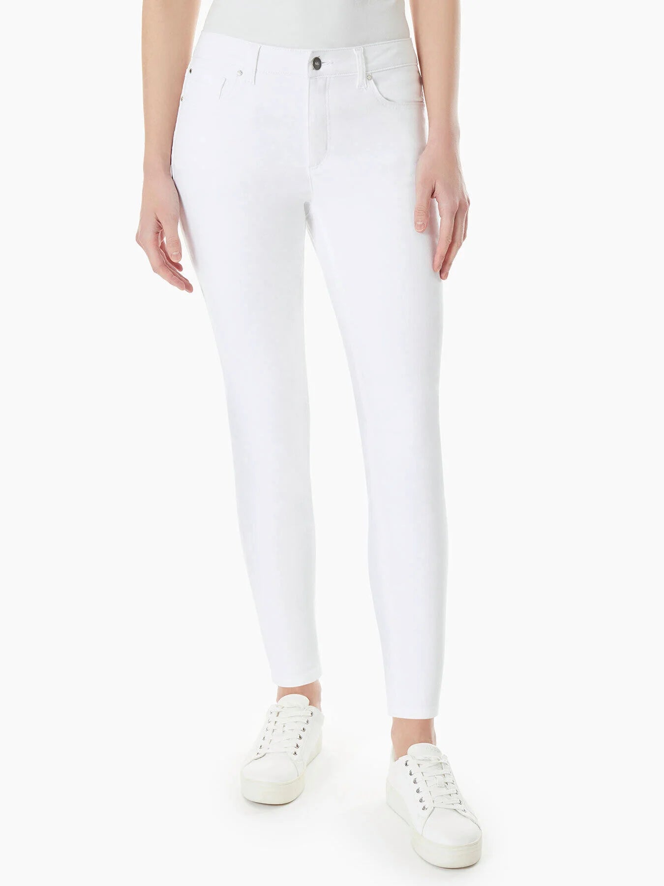 Jones New York White Classis Stretch Cotton Lyocell Skinny Jeans - Size 6
