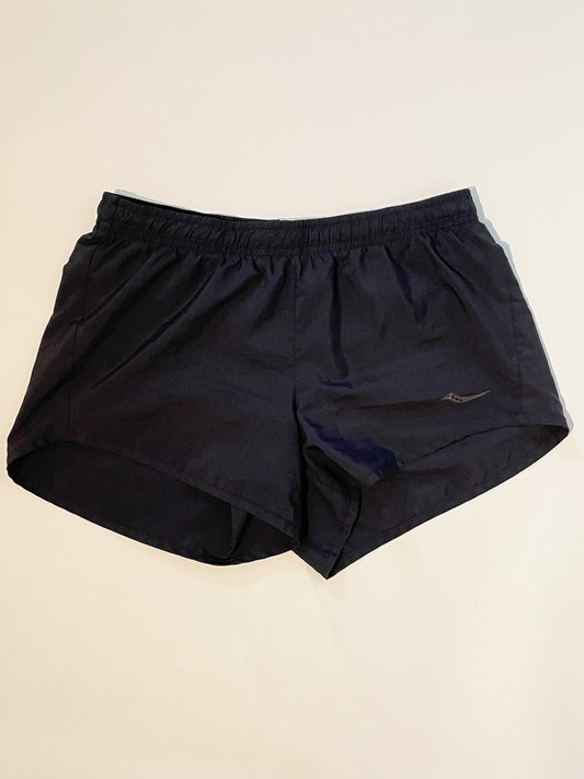 Saucony Black Lined Running Shorts - Medium