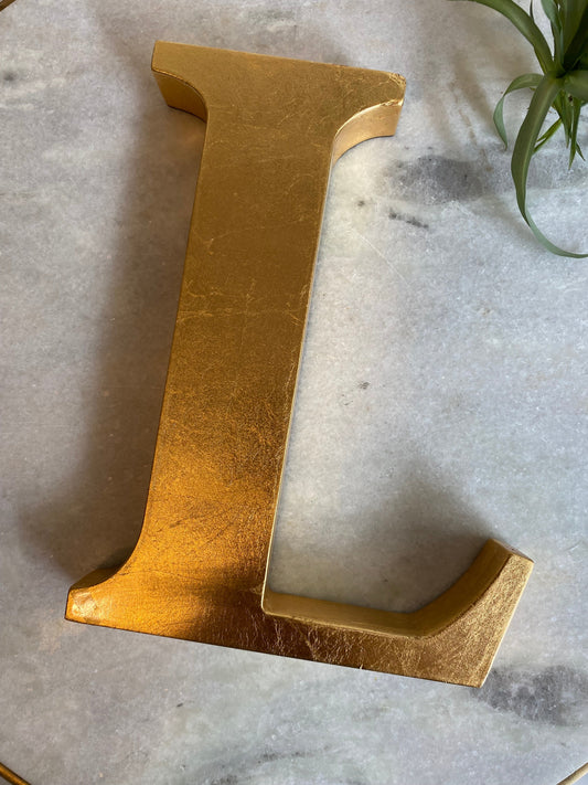 Gold Decorative Letter "L"