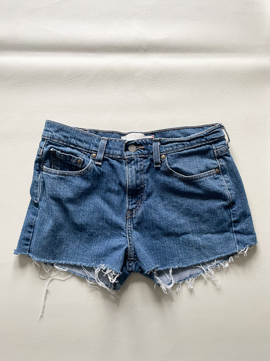 Levi's 515 Mid Rise Cutoff Denim Shorts - Size 8