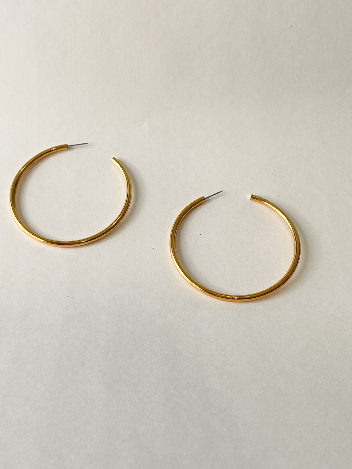 Gold Classic 2.5" Hoops Earrings