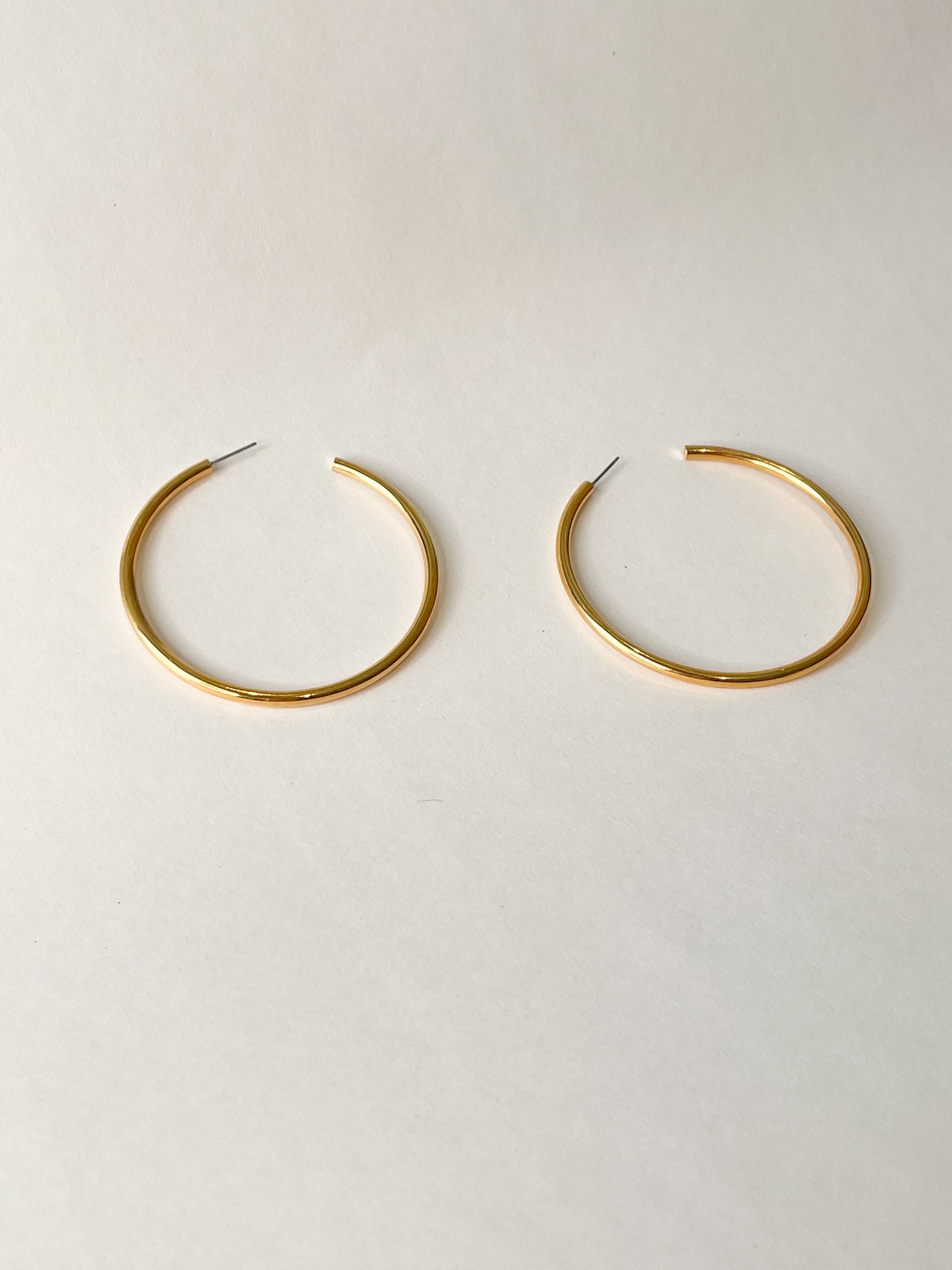 Gold Classic 2.5" Hoops Earrings