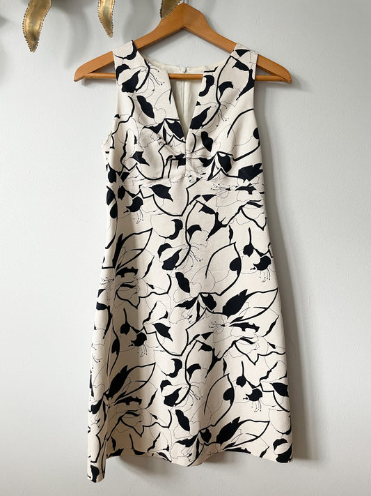 Teenflo Navy White Floral Print Sheath Dress - Size 2