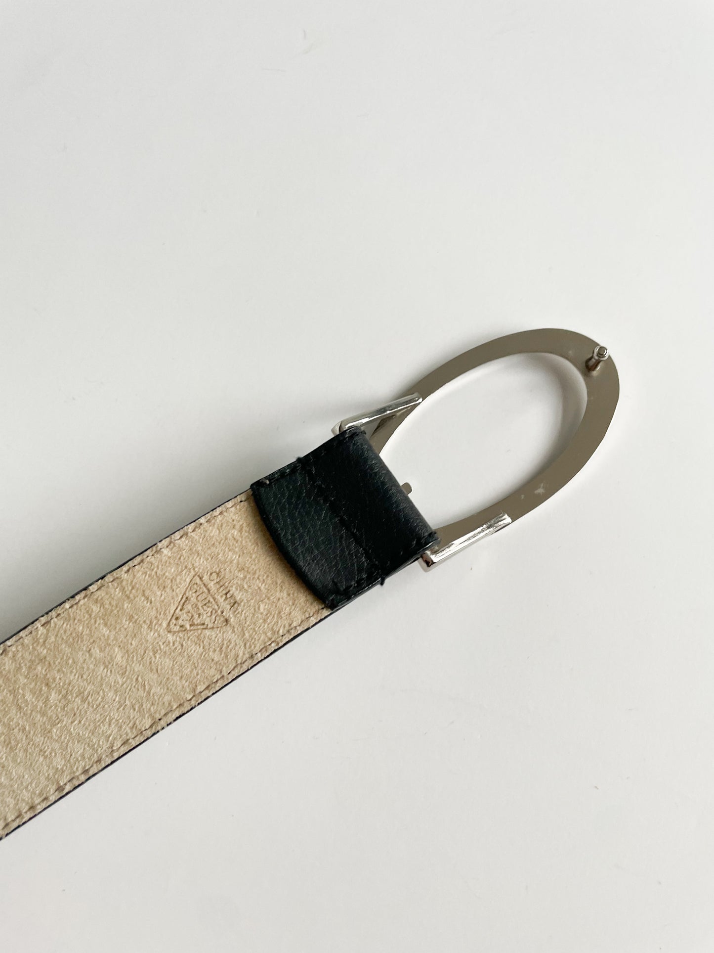 GUESS Black Genuine Leather Belt - Medium