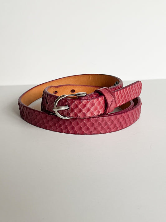 Brave Leather Raspberry Textured Belt - Medium (32.5-37")