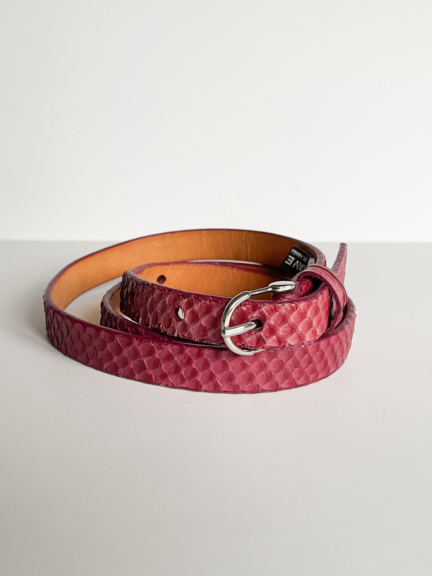 Brave Leather Raspberry Textured Belt - Medium (32.5-37")