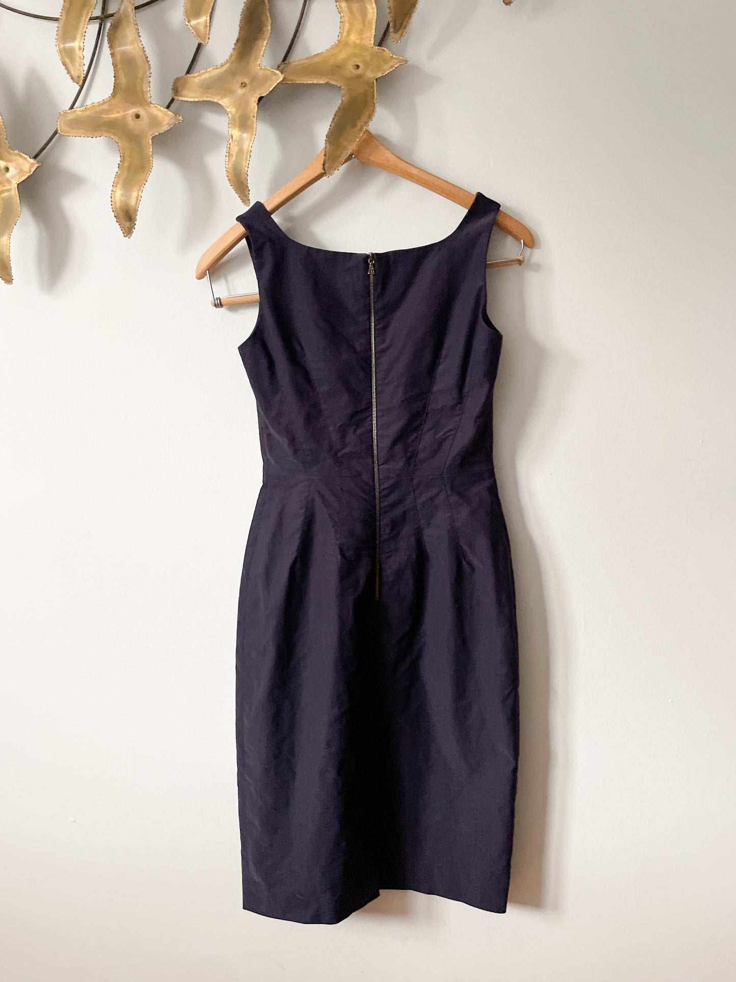 Judith & Charles Deep Purple Linen Sheath Dress - Size 2
