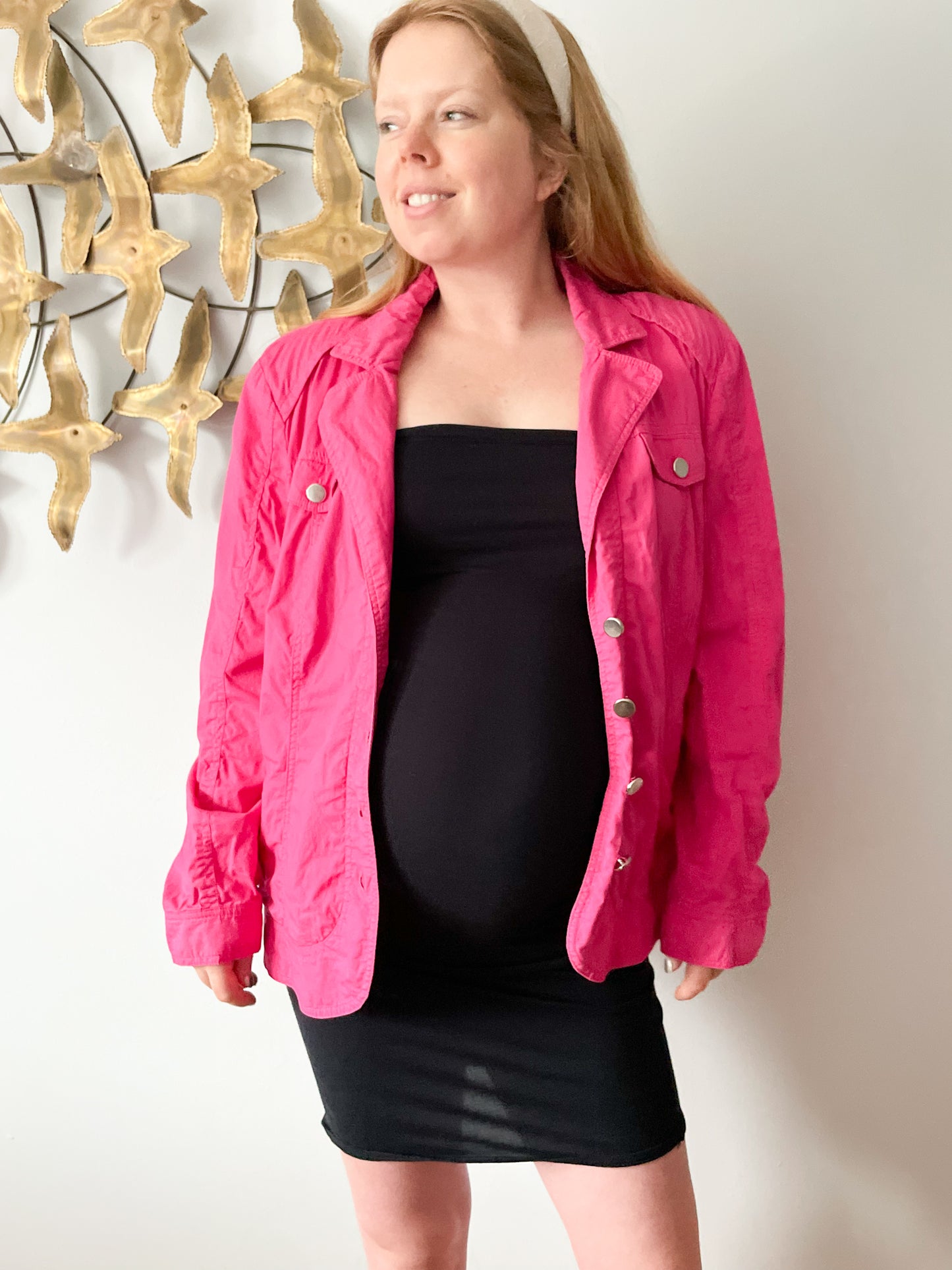 Conrad C Barbie Pink Cotton Stretch Jacket - Size 18
