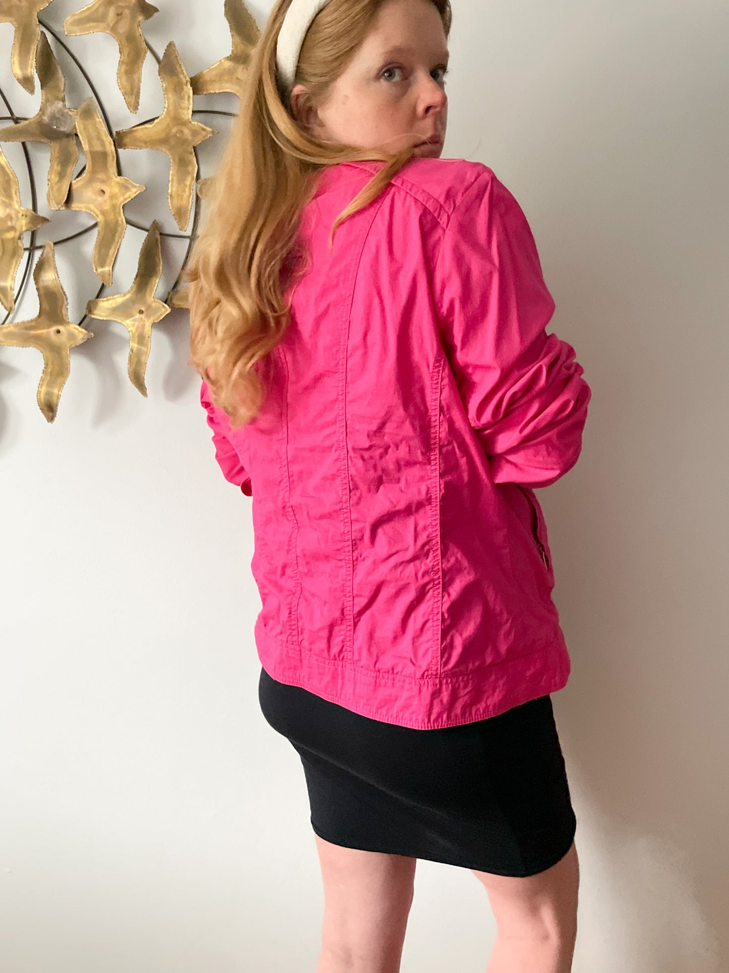 Conrad C Barbie Pink Cotton Stretch Jacket - Size 18