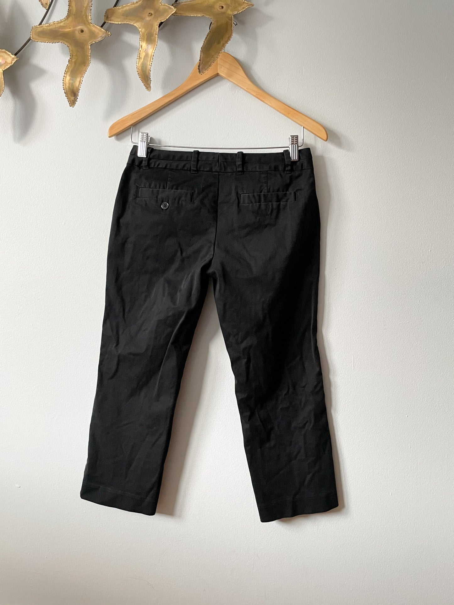 Jacob Black Cotton Stretch Capri Cropped Pants - Size 2