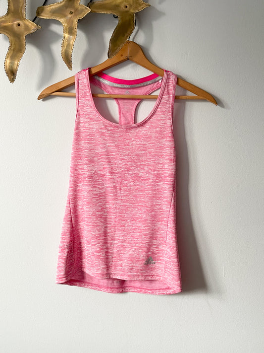 Adidas Pink Climalite Running Racerback Tank Top - Small