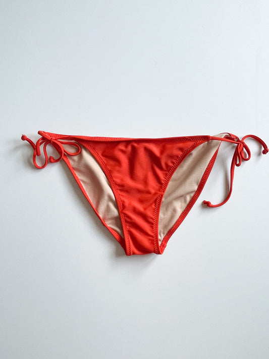 Orange String Bikini Bottoms - Small