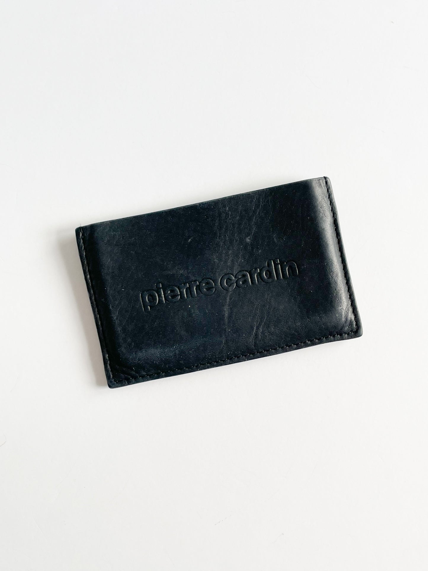 Vintage Pierra Cardin Black Genuine Leather Card Holder