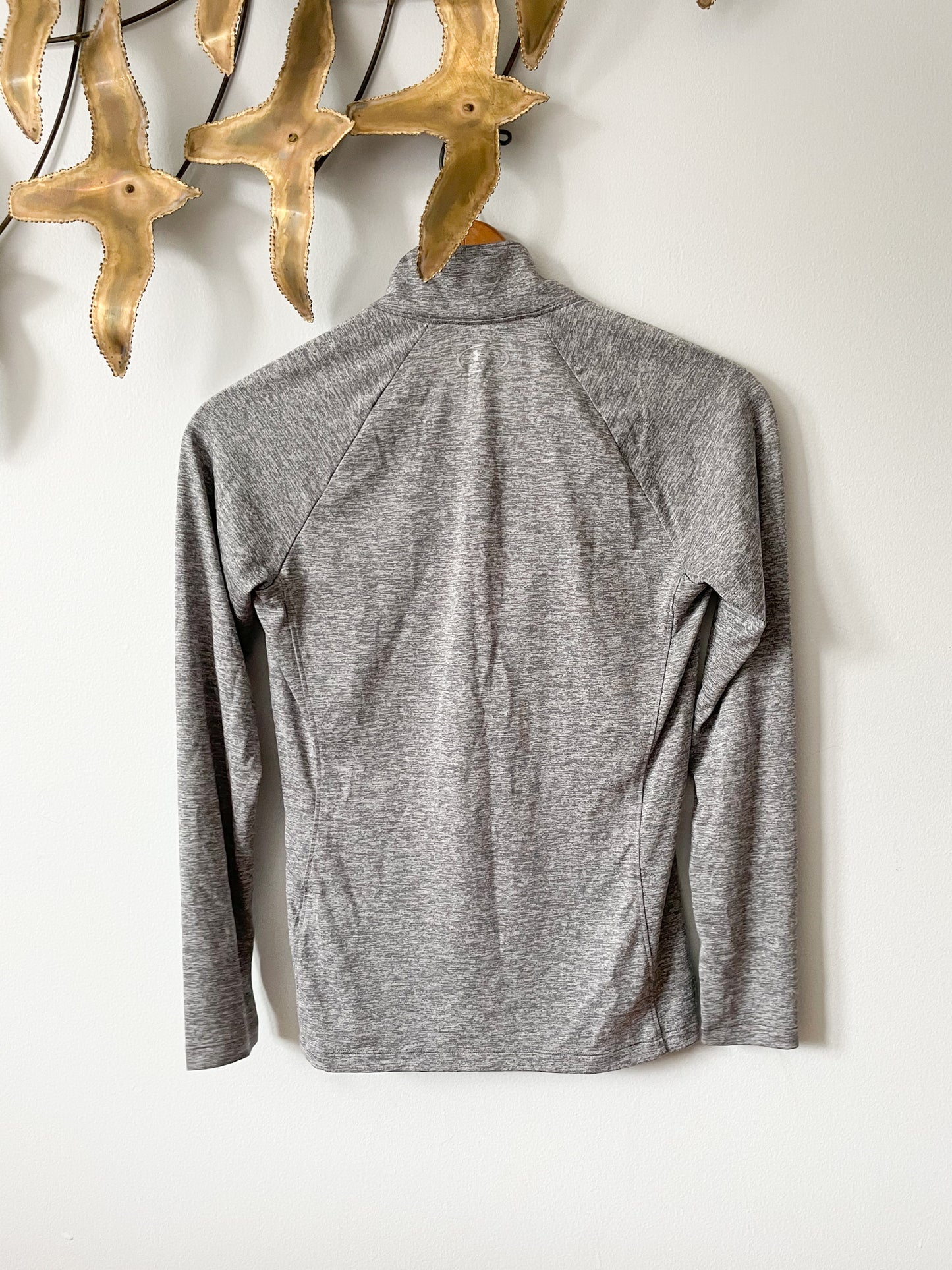Under Armour Grey Women's Loose Tech™ Heat Geat ½ Zip Long Sleeve Top - Small
