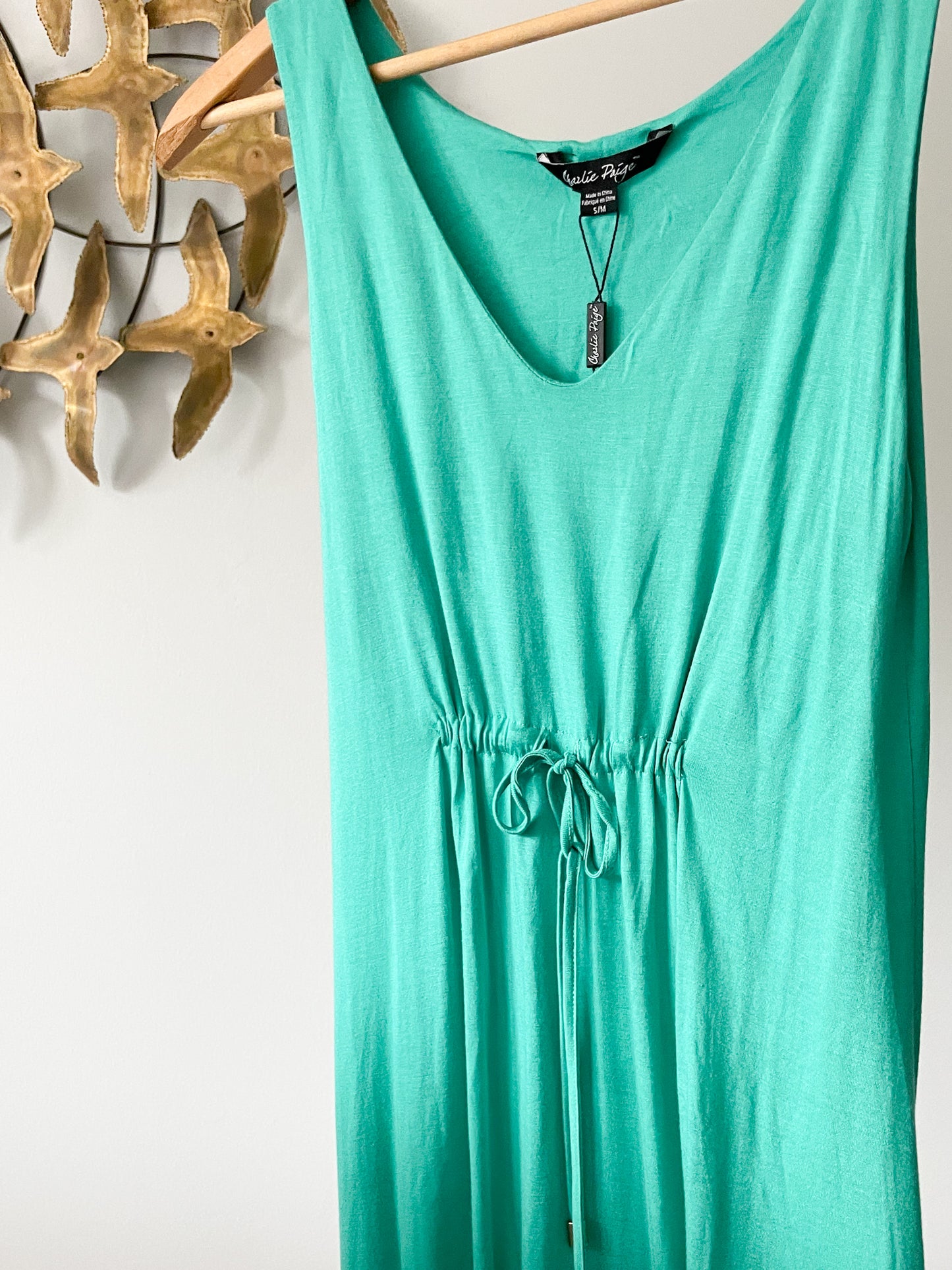 Charlie Paige Green Jersey Maxi Dress NWT - S/M