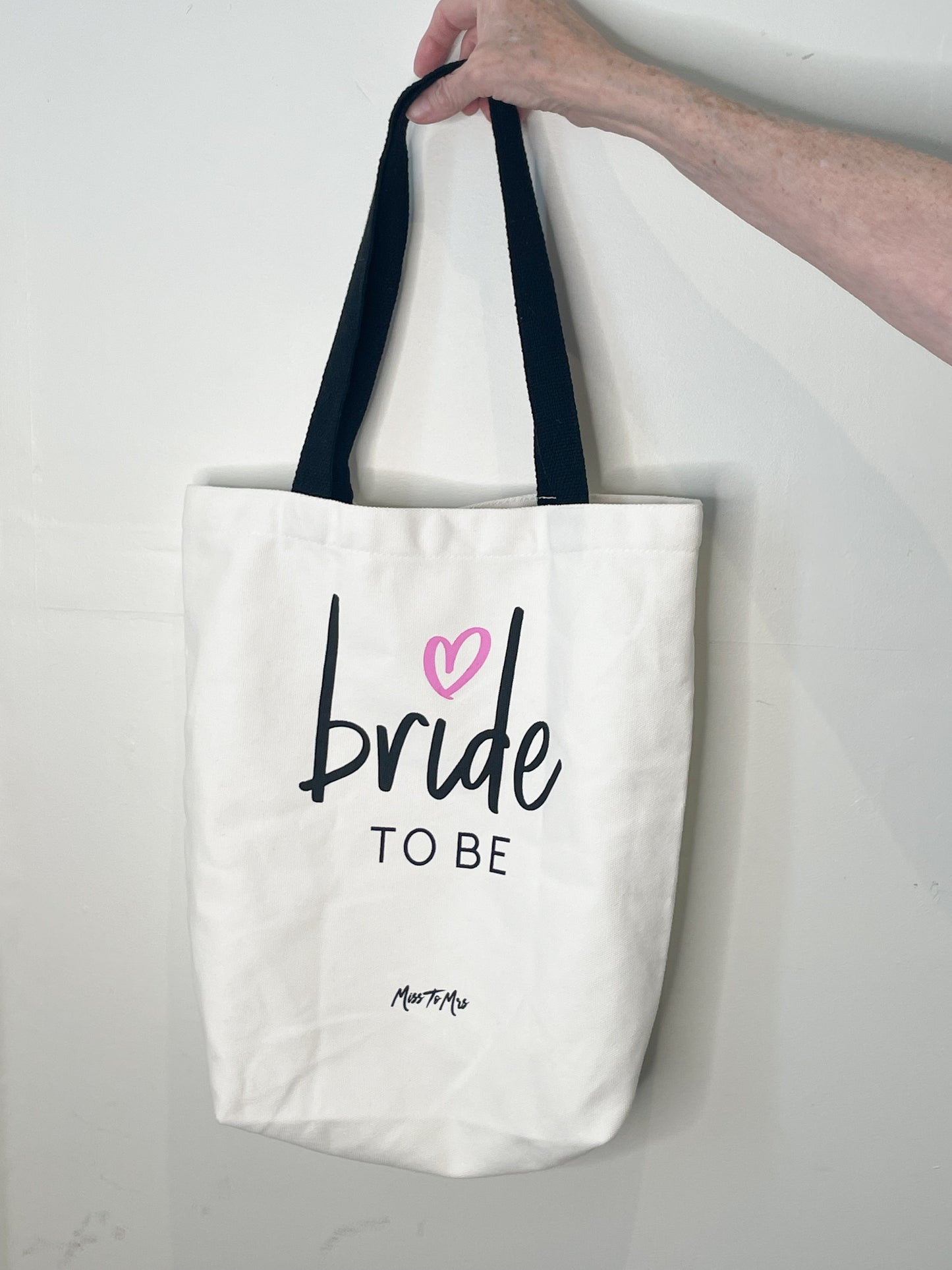 Bride To Be White Graphic Canvas Tote Bag