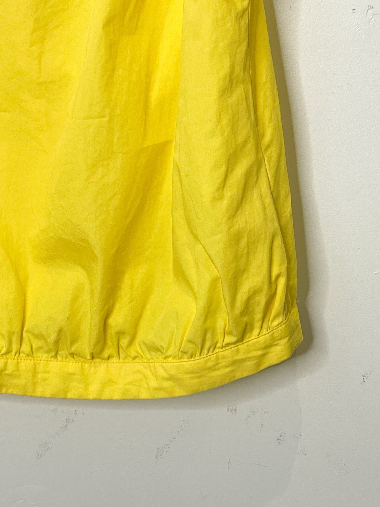 Zara Trafaluc Yellow 100% Cotton Bow Shoulder Button Back Sleeveless Top - Small