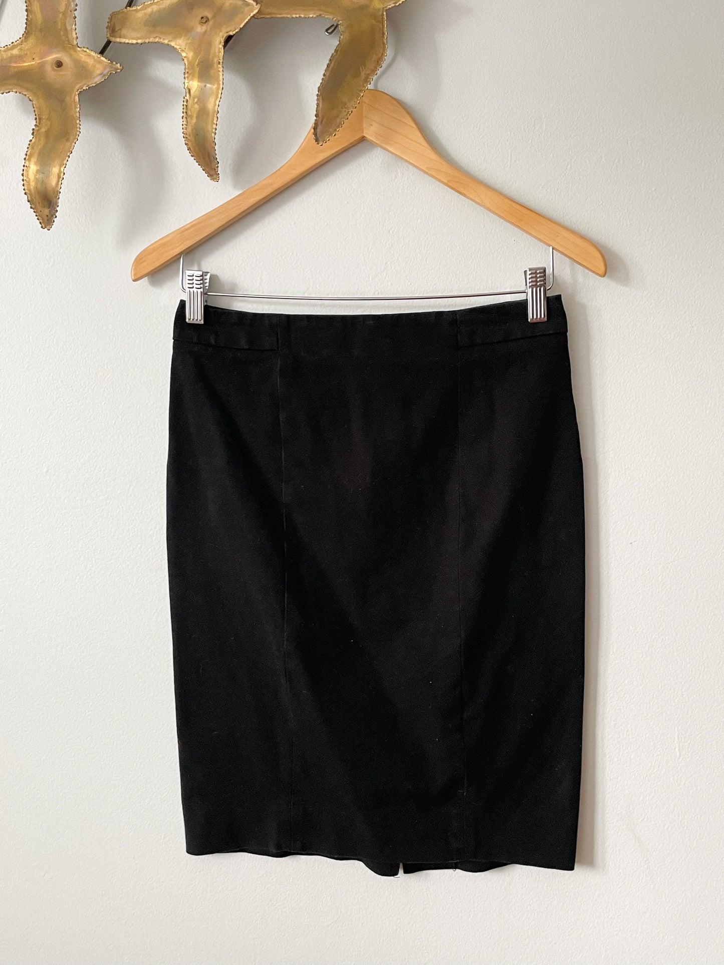 GAP Black Cotton Stretch Pencil Skirt - Small