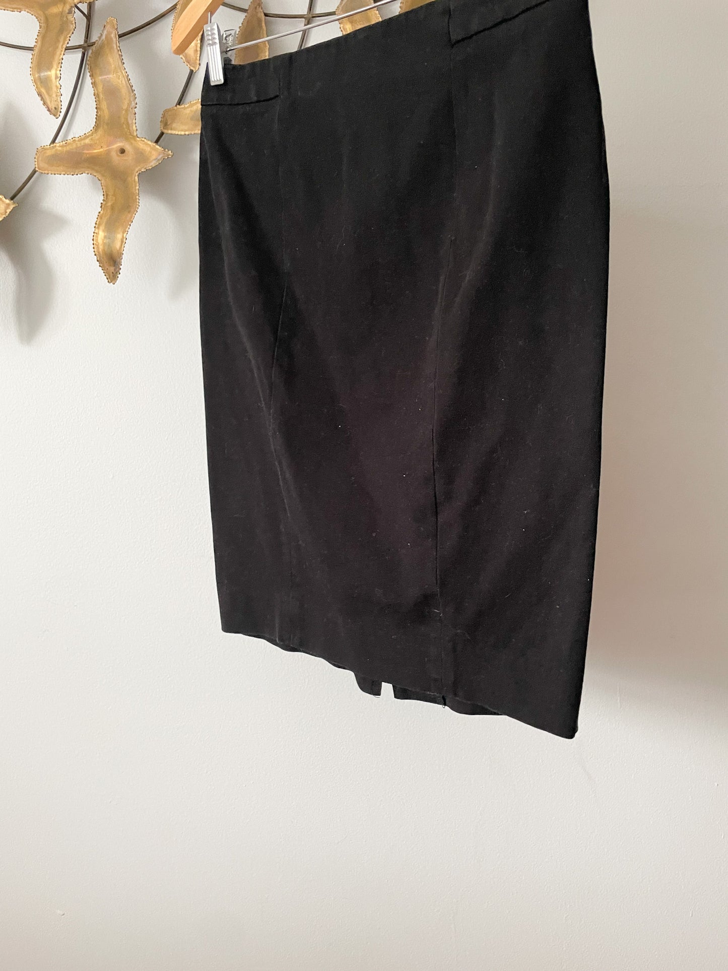 GAP Black Cotton Stretch Pencil Skirt - Small