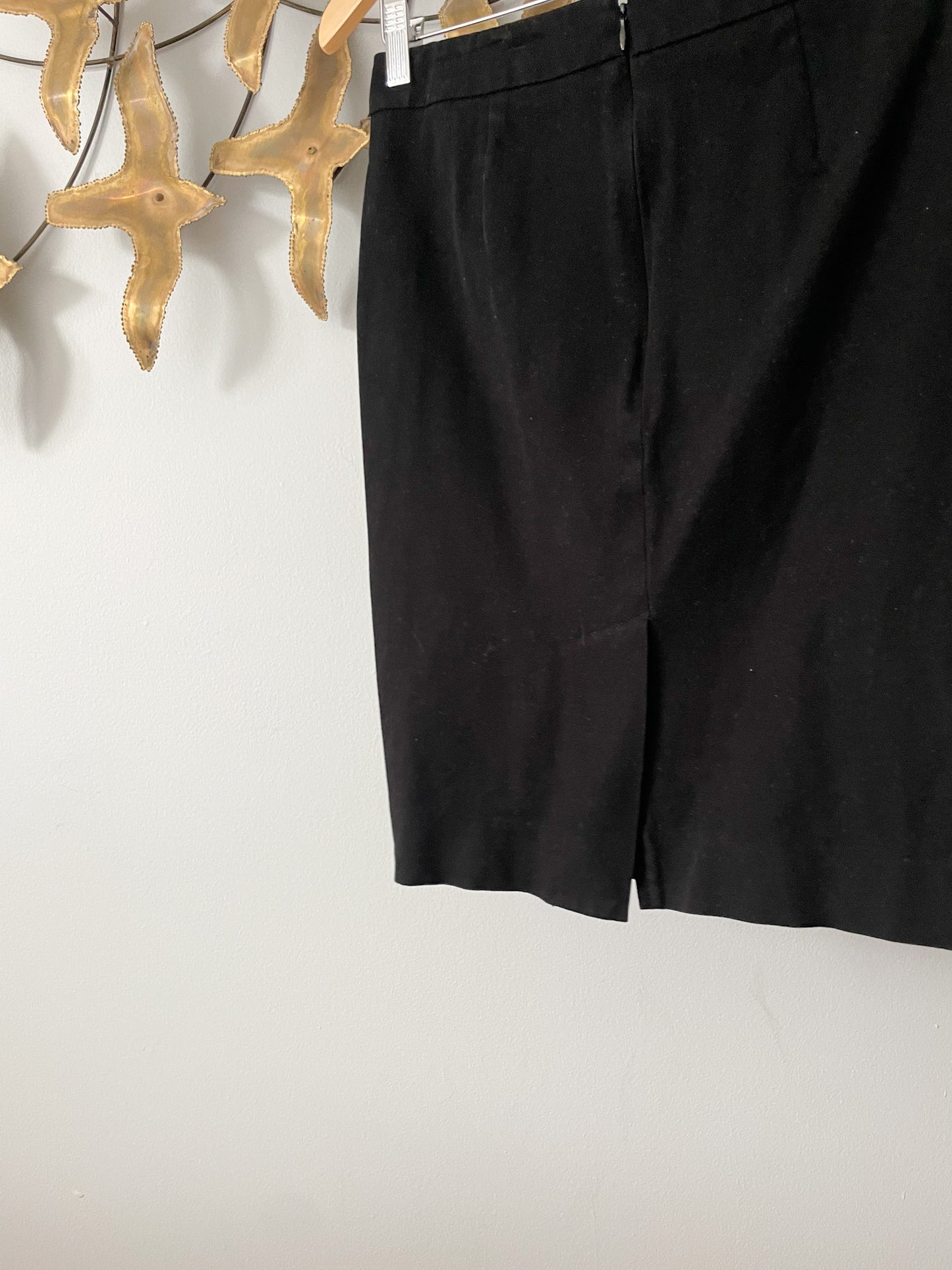GAP Black Cotton Stretch Pencil Skirt - Small