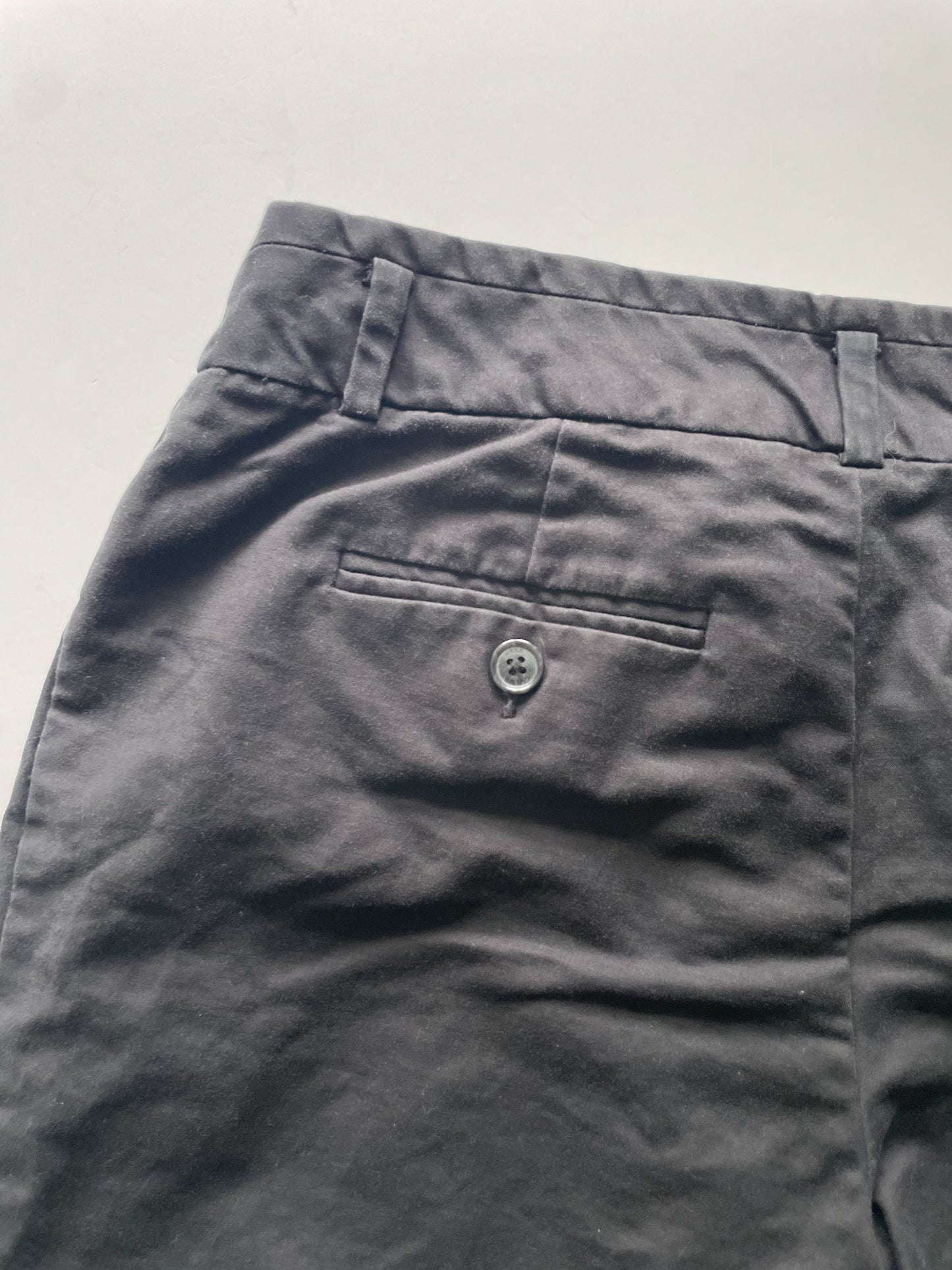MEXX Black Cotton Stretch Cuffed Bermuda Shorts - XS