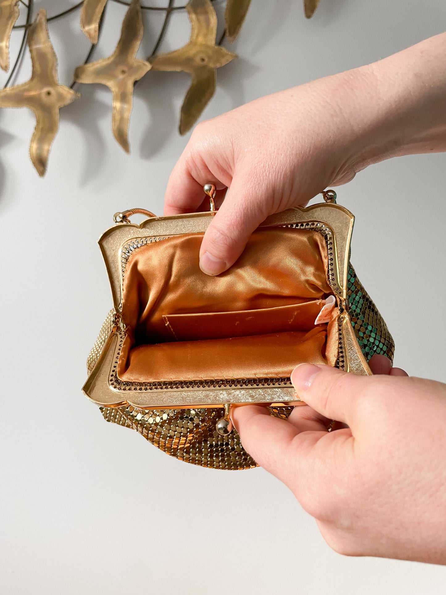 Vintage Du-Val Gold Chainmail Evening Mini Bag