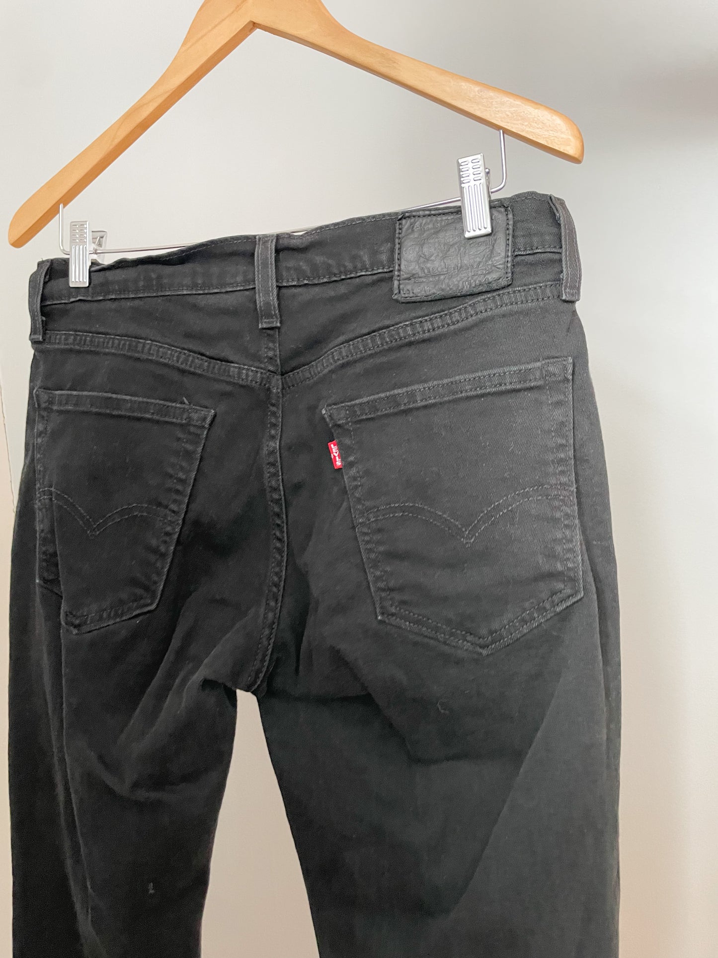 Levi's Black Straight Leg High Rise Jeans - Size W31 L30