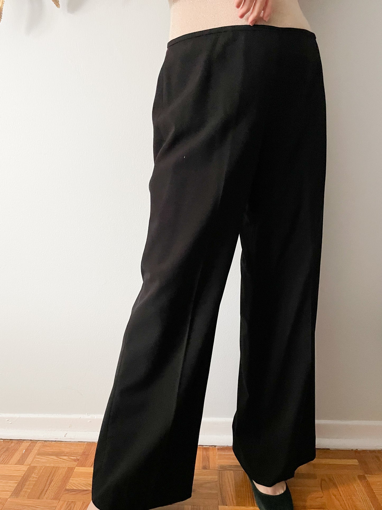 Calvin Klein Black High Rise Wide Leg Trouser Pants - Size 10