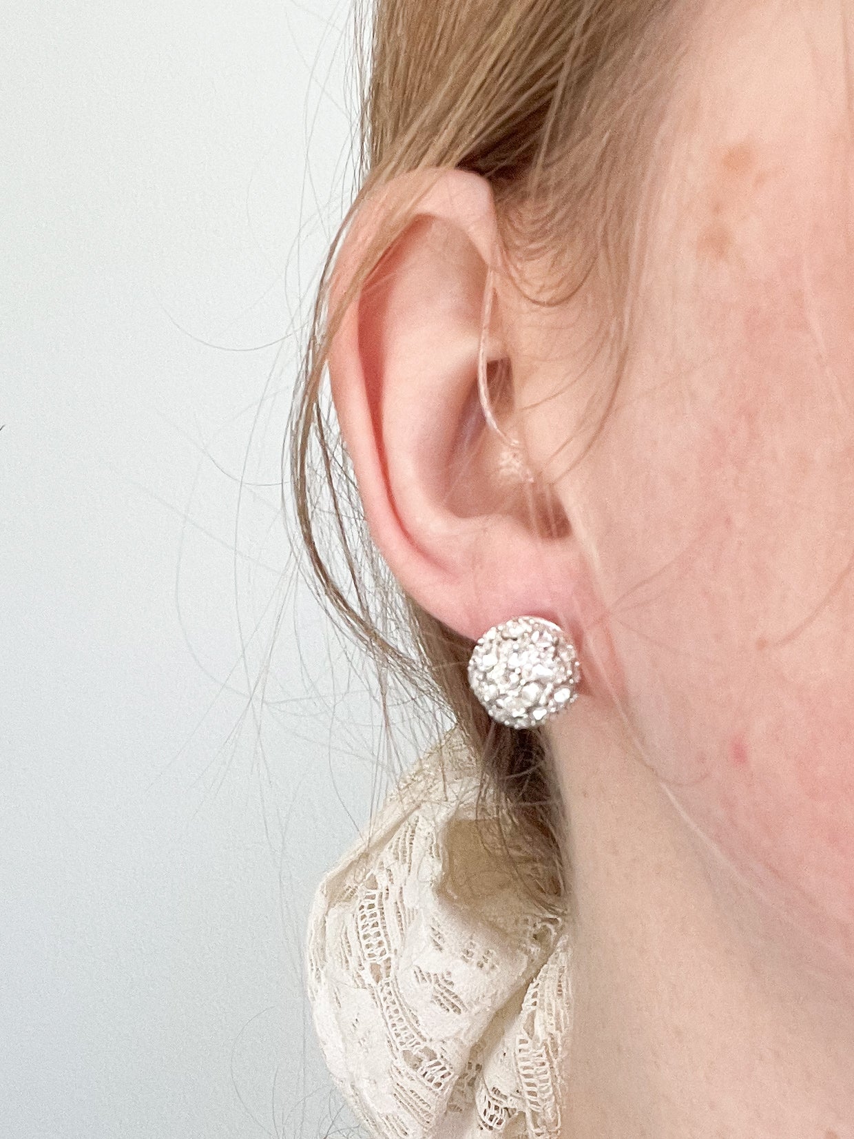 Crystal Sparkle Ball Stud Earrings