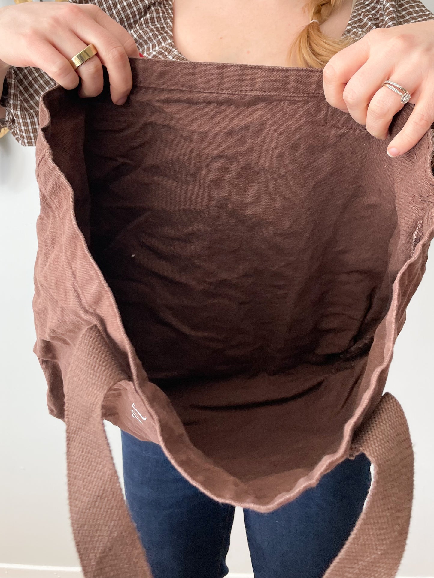 Four Three Seven Brown Natural Organic Cotton Tote Bag