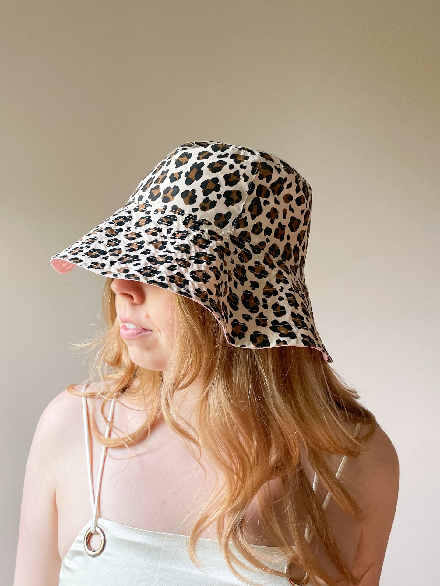 Leopard and Pink Reversible Bucket Hat