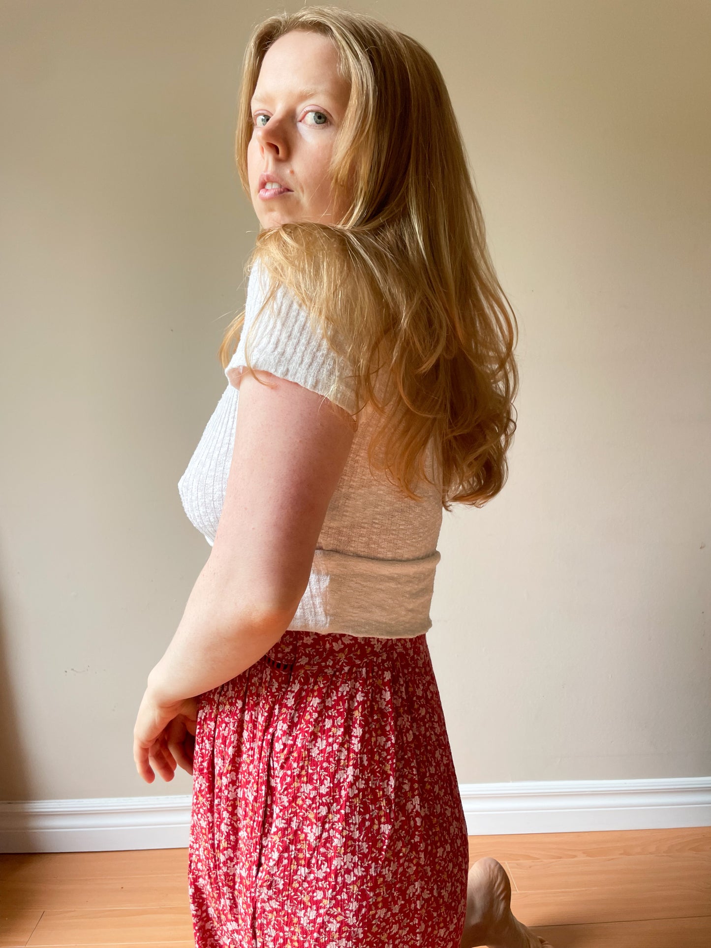 Urban Outfitters White Wrap Style Cropped Top - S/M