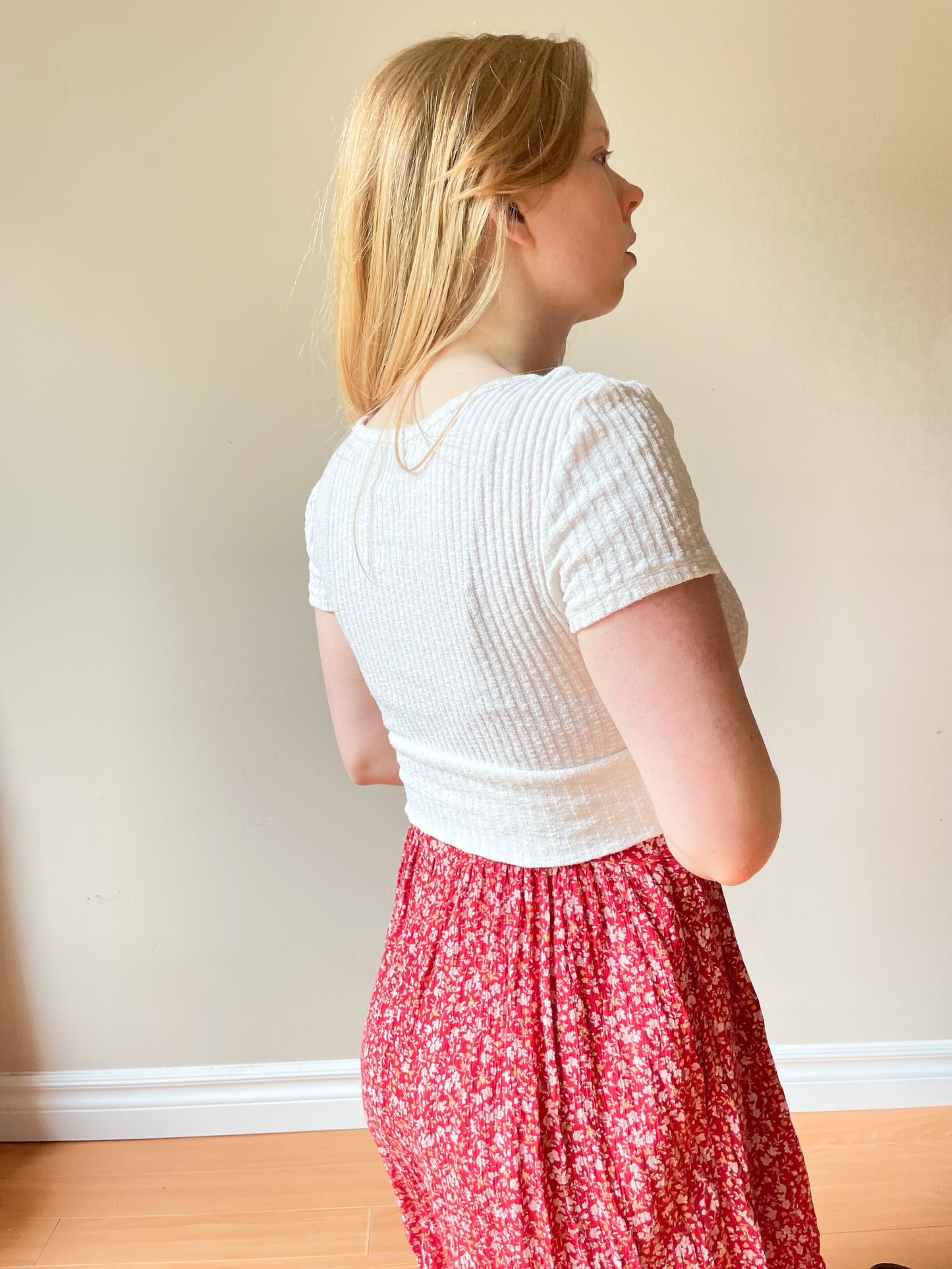 Urban Outfitters White Wrap Style Cropped Top - S/M