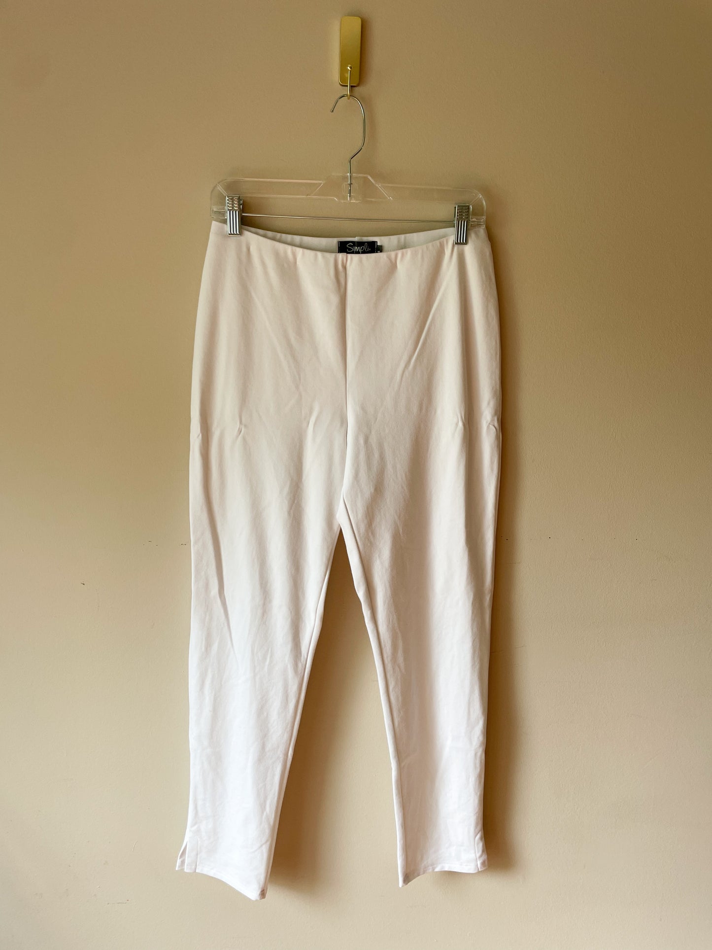 Sympli White Lux Ponte Stretch Tencel Ankle Pants - Size 8