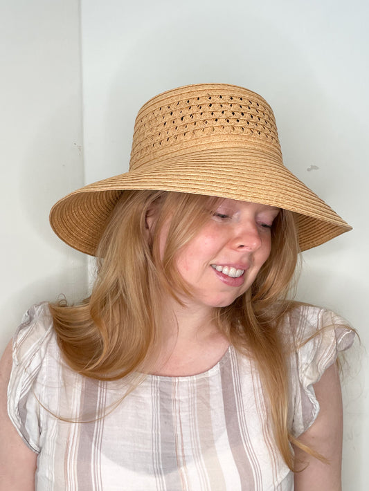 Wide Brimmed Woven Sun Hat