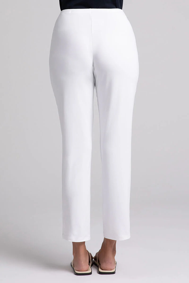 Sympli White Lux Ponte Stretch Tencel Ankle Pants - Size 8