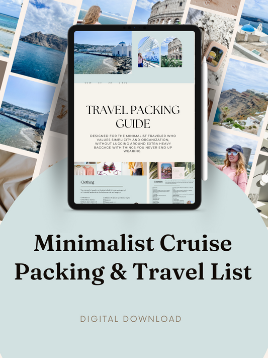 Minimalist Cruise Packing & Travel Guide - Printable & Instant Download Packing List