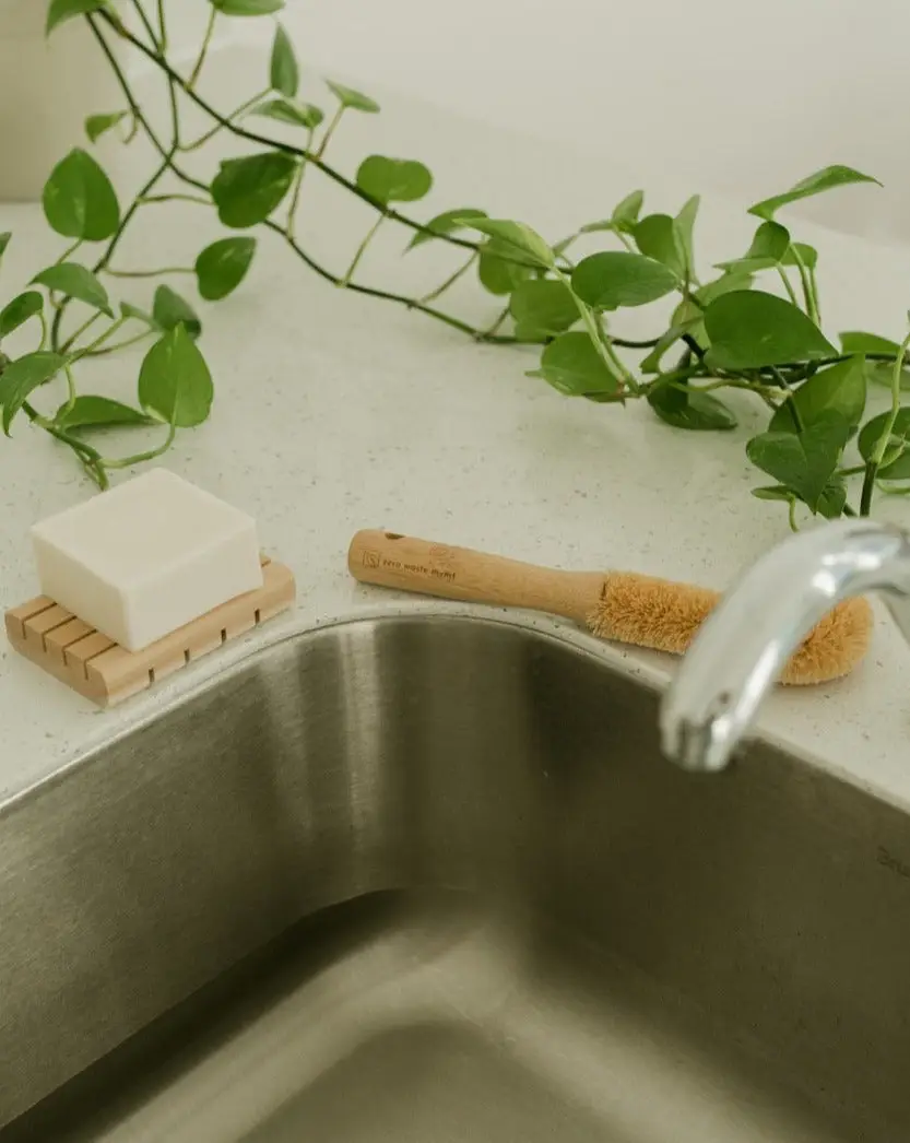 Bamboo Scrub Brush | Multi-Purpose Kitchen Cleaning Brush