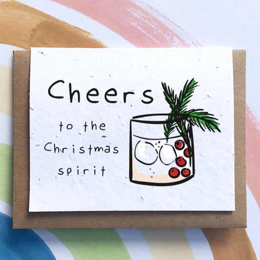 Christmas Spirit Plantable Pun Greeting Card
