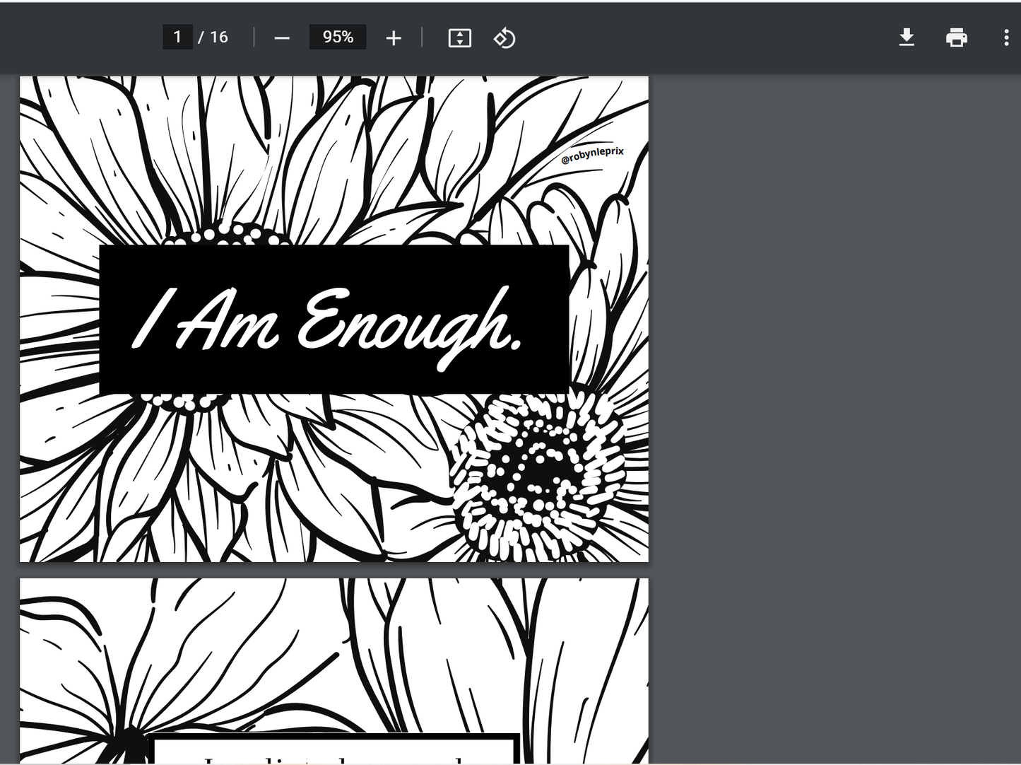 Positive Affirmation Self-Love Colouring Postcard Deck