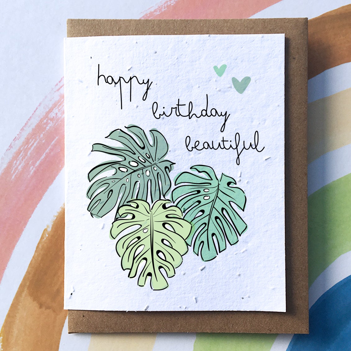 Monstera Birthday Plantable Greeting Card