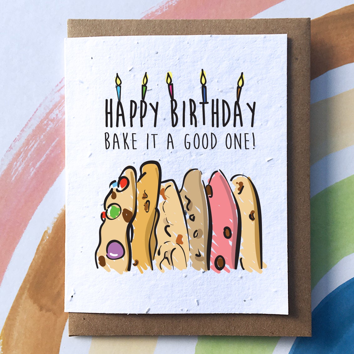 Bake It A Good One Birthday Plantable Pun Greeting Card