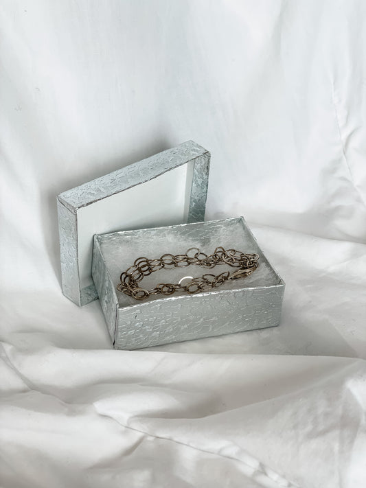 Silver Textured Small Gift Box