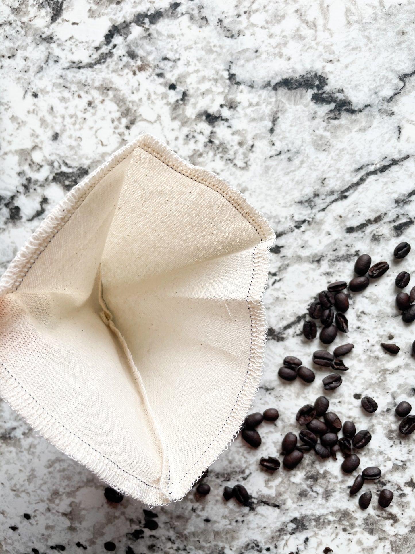 100% Organic Unbleached Cotton Muslin Reusable Coffee Filters
