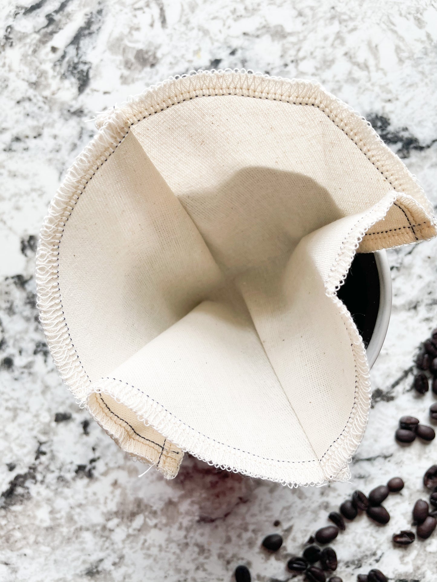 100% Organic Unbleached Cotton Muslin Reusable Coffee Filters