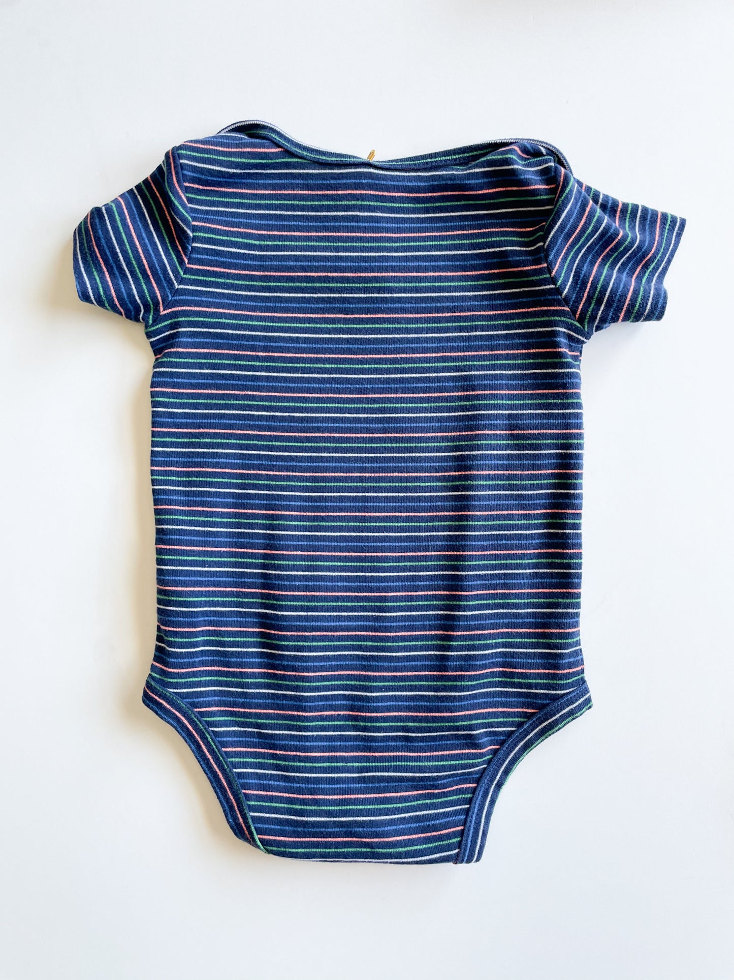Navy Striped Bodysuit with Compass (Mommy & Me Option) - 18 months