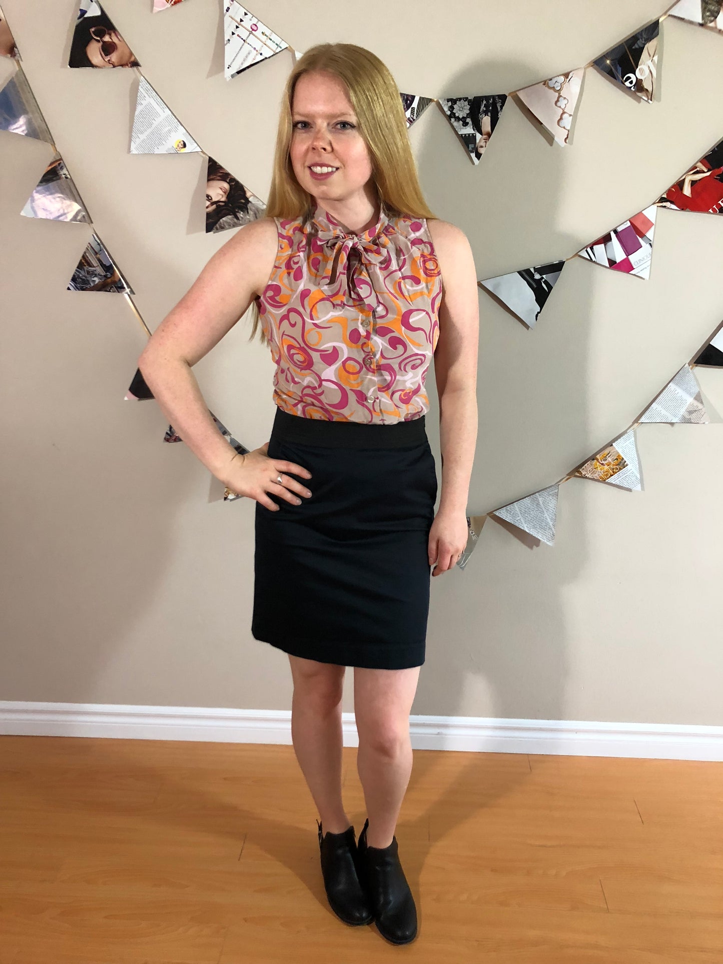Pink Silk High Pussybow Top - Le Prix Fashion & Consulting