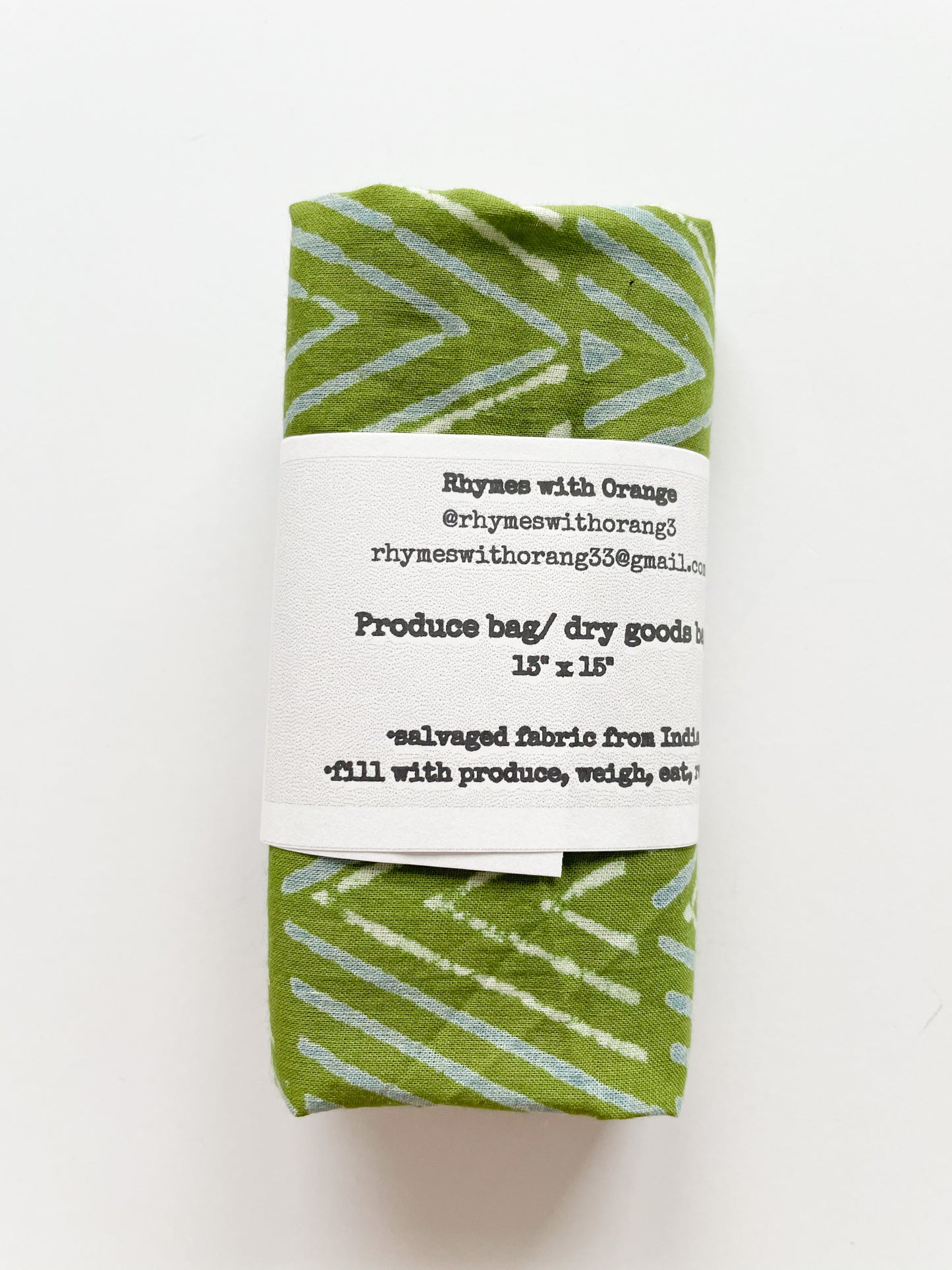 Reusable Zero Waste Organic Cotton Produce + Dry Goods Bags -13" x 15"
