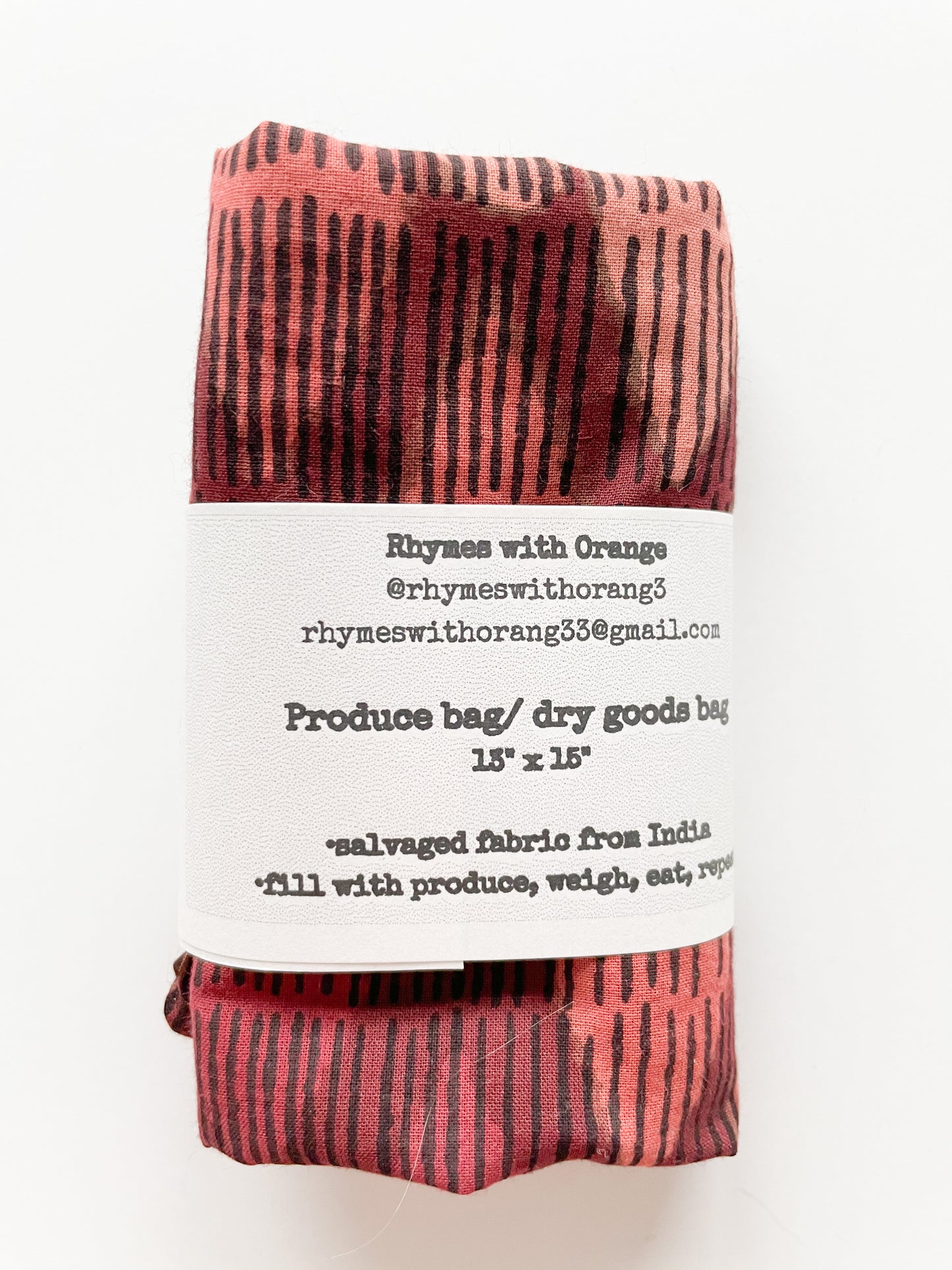 Reusable Zero Waste Organic Cotton Produce + Dry Goods Bags -13" x 15"